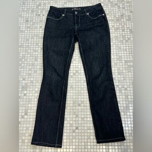 Serfontaine Fox Dark Blue Wash Straight Leg Slim Jeans